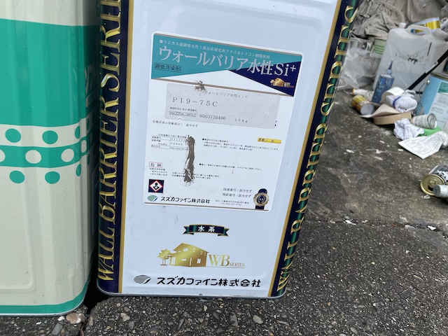 越谷市蒲生アパート外壁塗装工事　材料